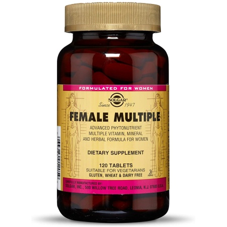 Solgar Female Multiple - Multivitamins and Multiminerals for Women, 120 Tabletsسولجر فيتامينات و معادن متعددة للنساء ، 120 حباية