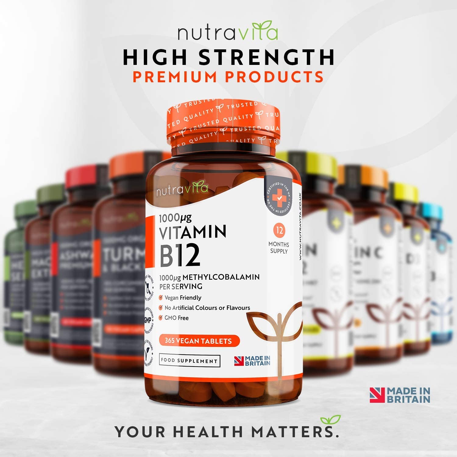 Nutravita Vitamin B12 (Methylcobalamin) 1000mcg - 365 Tablets فيتامين ب12، 1000 ميكروجرام ، 365 حباية - Image 8