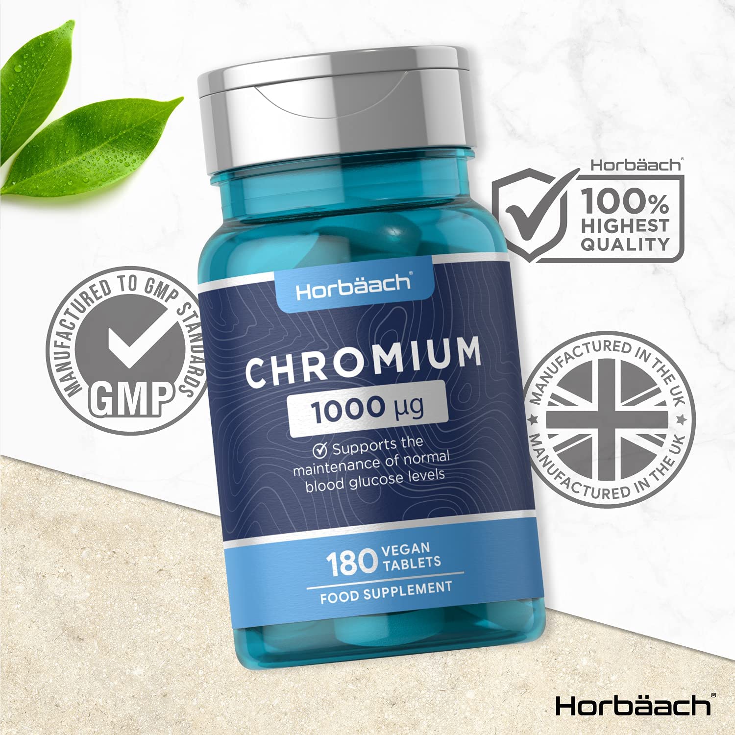 Chromium Picolinate 1,000mcg | 180 Vegan Tablets | Maintenance of Normal Blood Sugar Levels & Macronutrient Metabolism | 6 - Months Supply | No Artificial Preservatives - Image 4