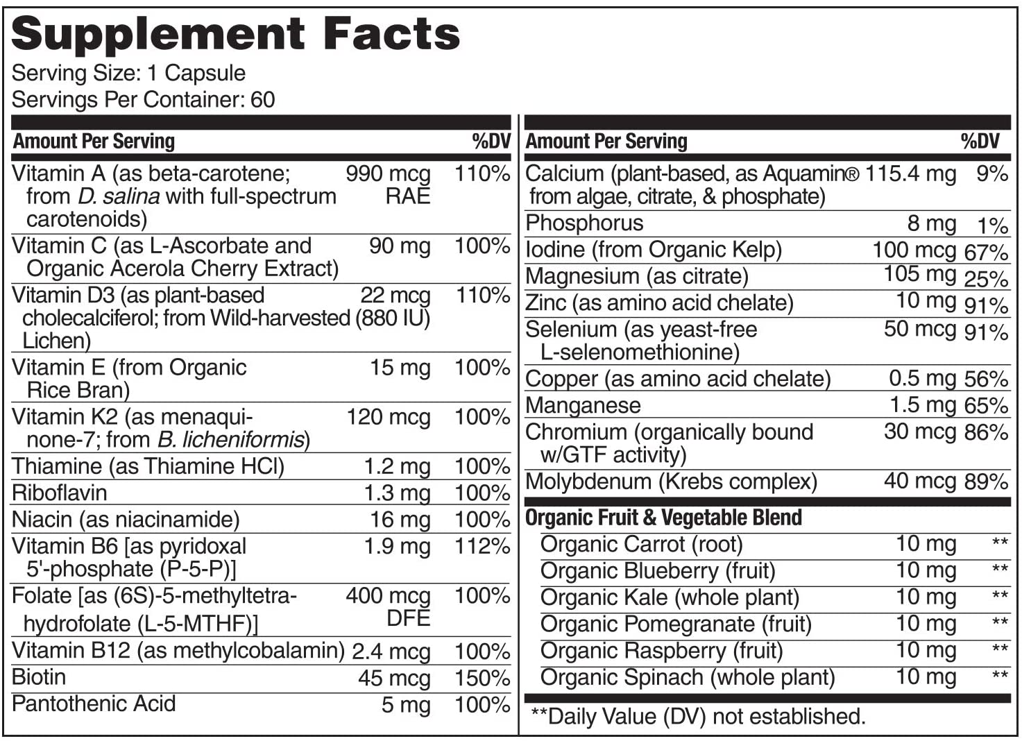 NATURELO Multivitamin for Women 50+ | 60 capsules - Image 6