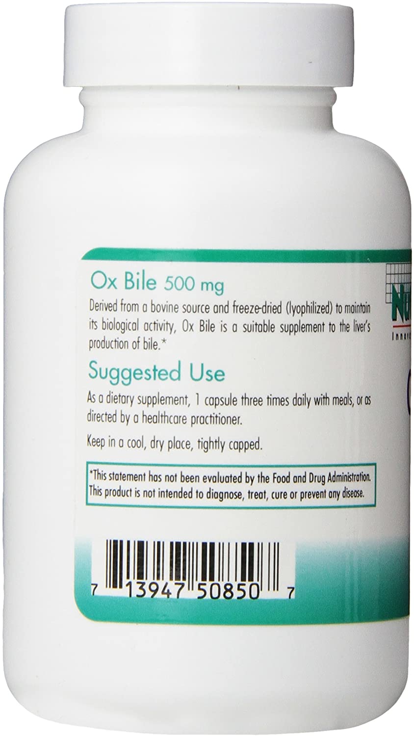 Nutricology Ox Bile | Fat Digestion & Liver Support | Hypoallergenic, 100 Capsules - Image 3