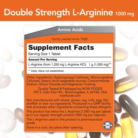 ingredients of no L-arginine 1000 mg