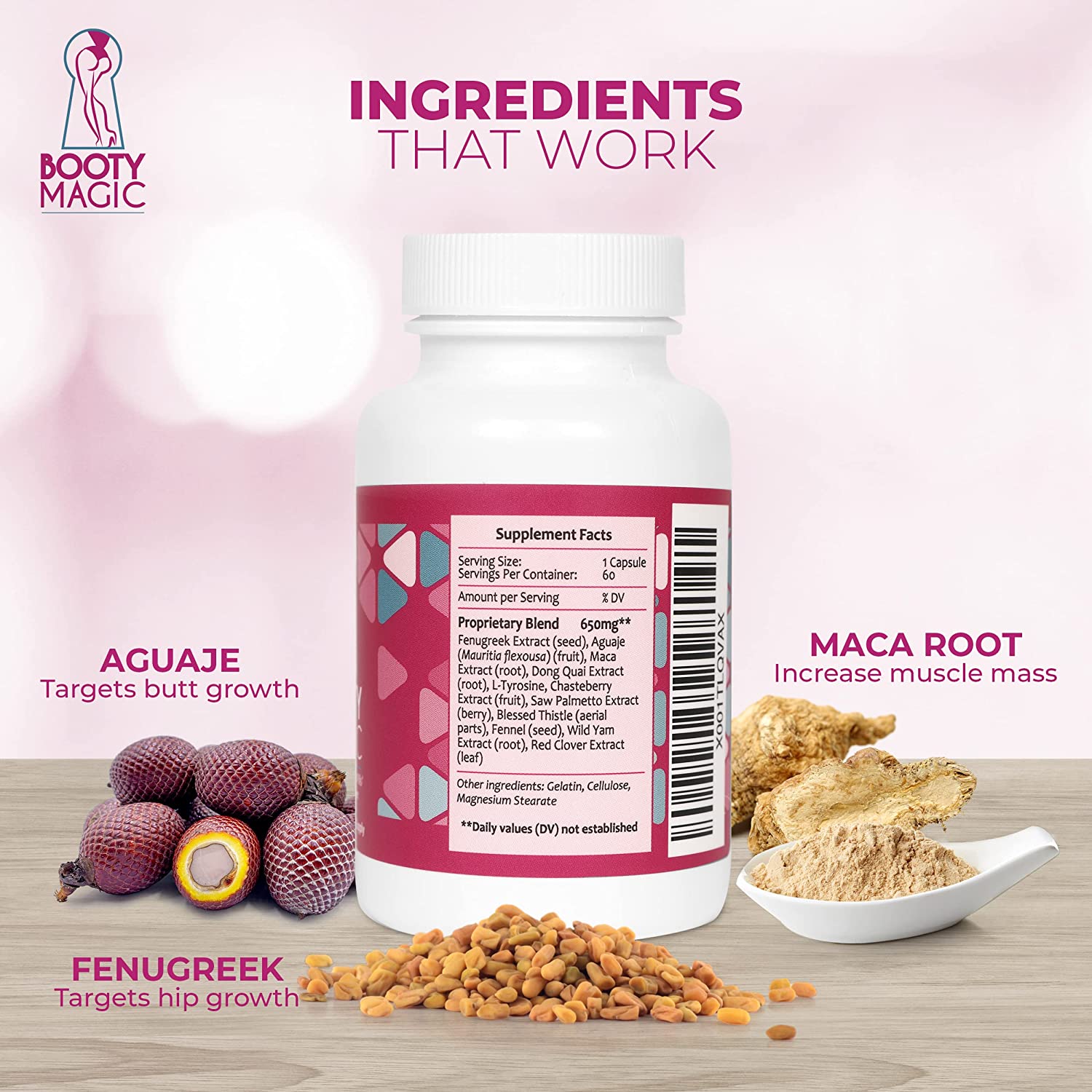 Booty Magic Ultra Butt Enhancement Pills - 2 Month Supply - Image 4