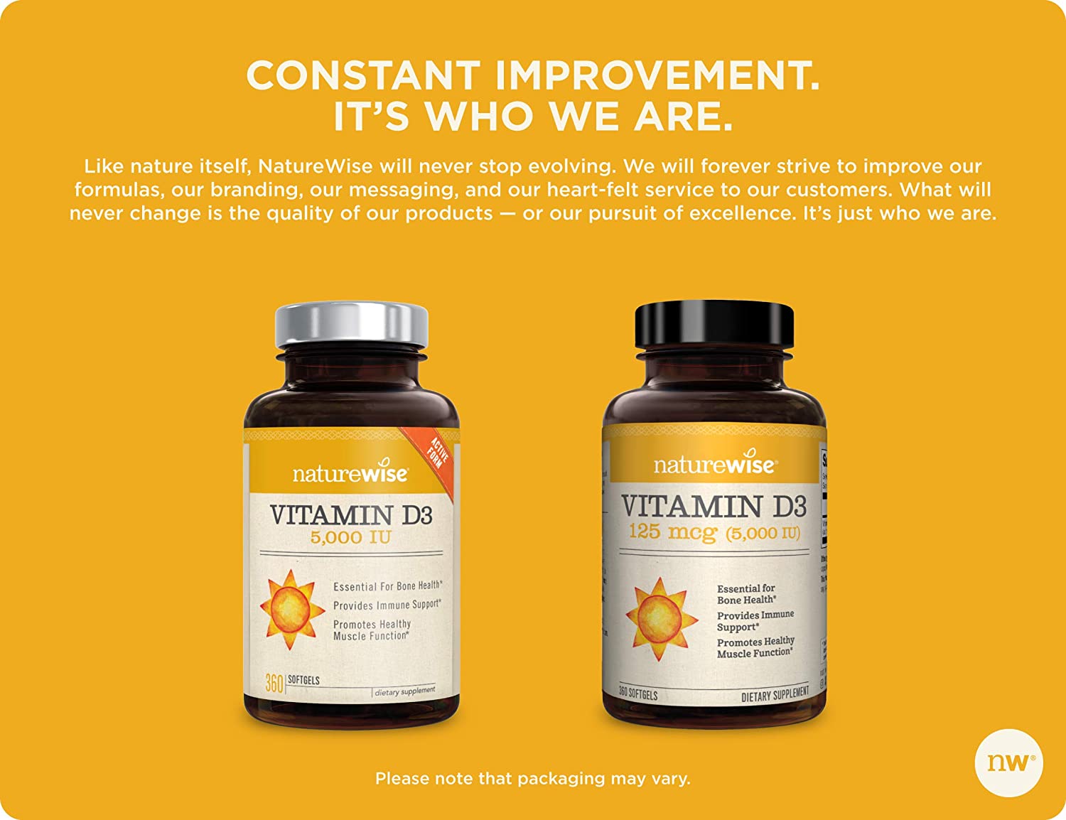 NatureWise Vitamin D3 5000 IU - for Healthy Muscle Function, Bone Health, and Immune Support - Organic Olive Oil, 360 Capsules (1 Year Supply) فيتامين د3 ، 5,000 وحدة دولية ، مع زيت الزيتون العضوى ، 360 كبسولة (تكفي لمده عام) ، لصحة وظائف العضلات والعظام والجهاز المناعى - Image 2