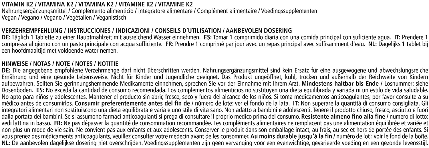 Vitamaze amazing life Vitamin K2 ,180 tablets - Image 2