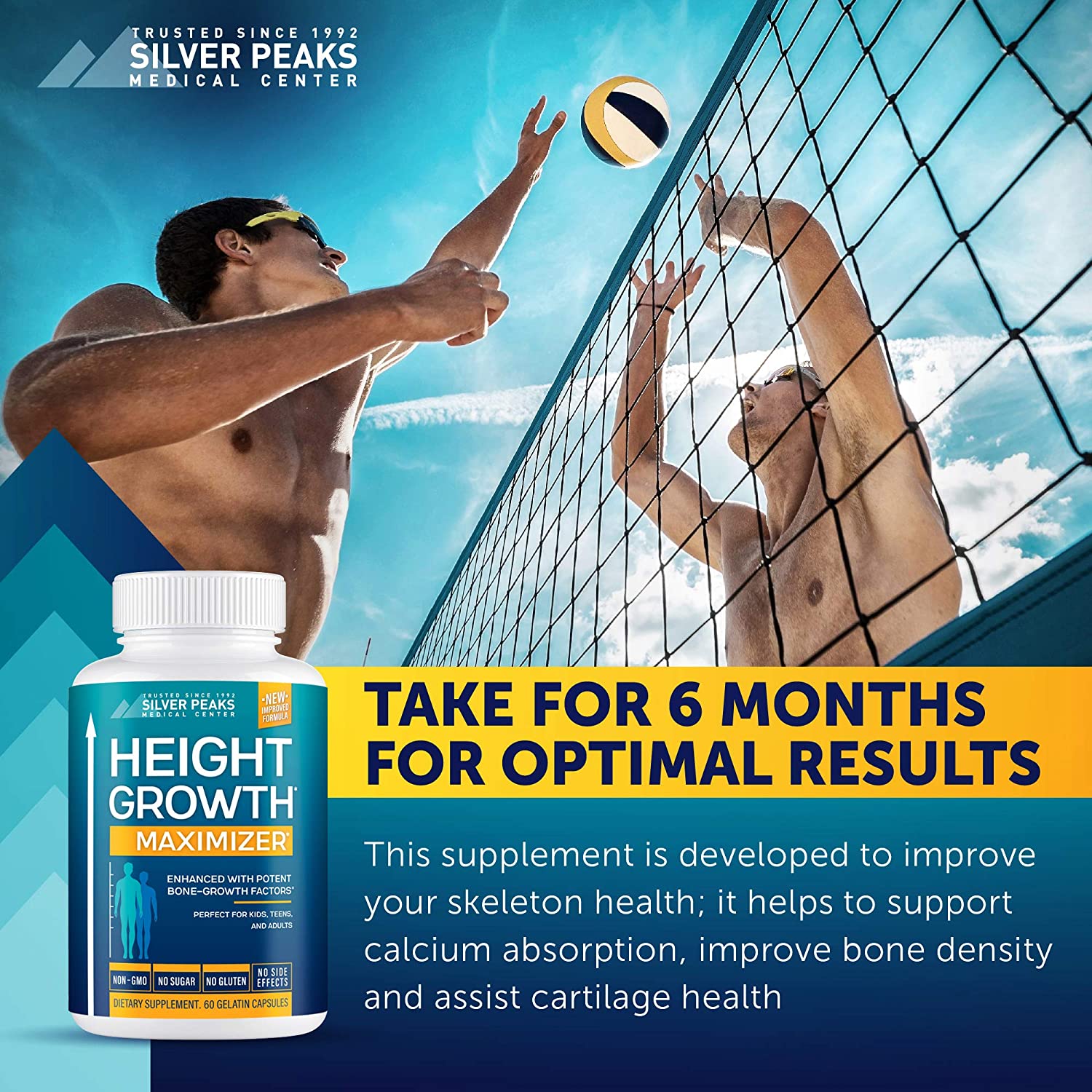Silver Peaks Height Growth Maximizer- 60 capsules - Image 2