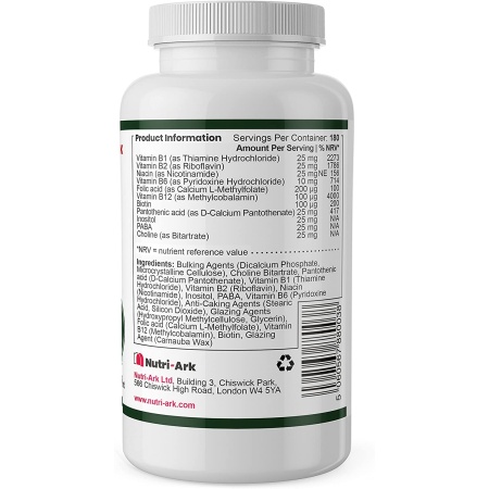Nutri-Ark High Strength Vitamin B Complex, 180 Tablets
