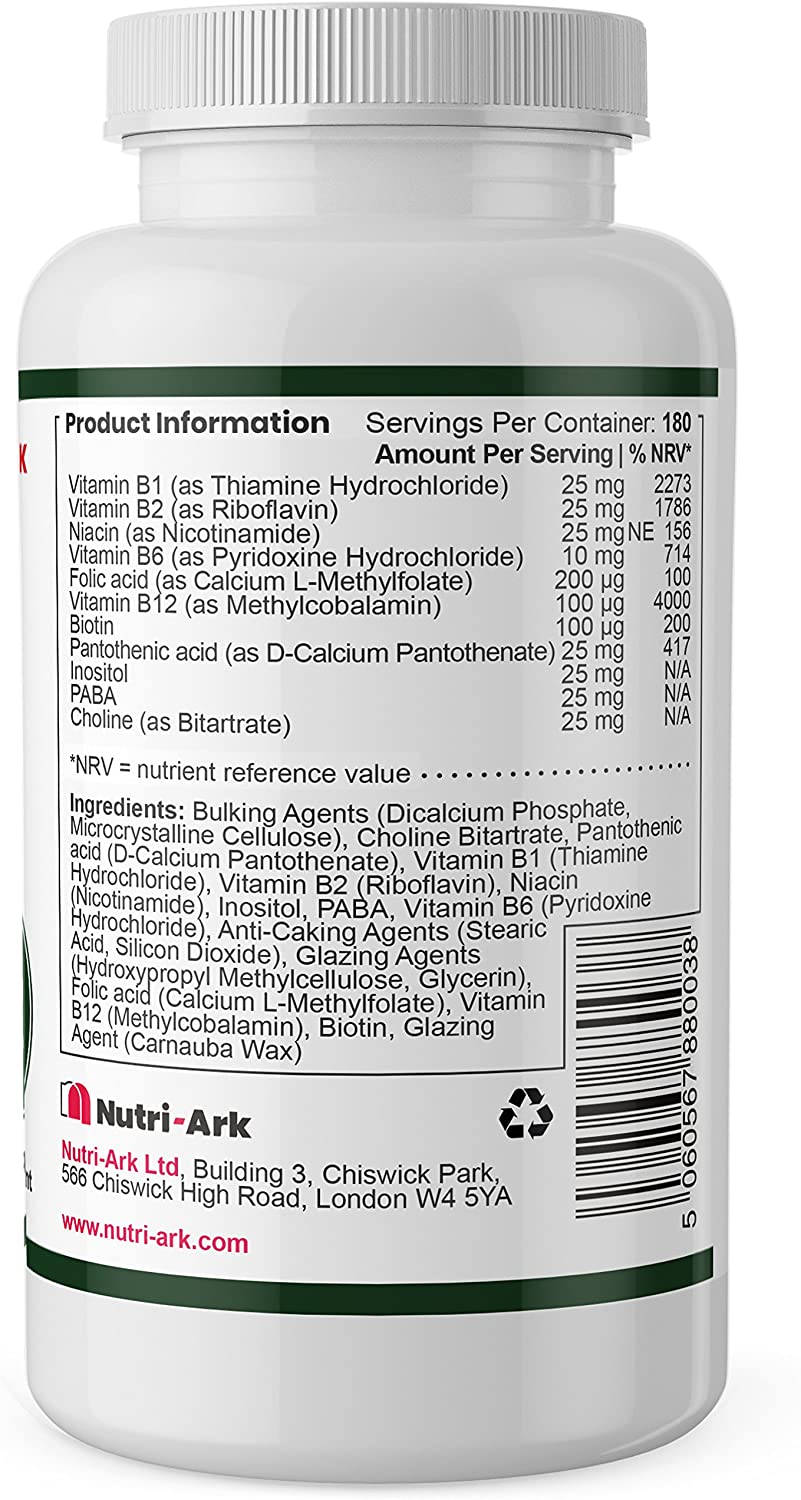 Nutri-Ark High Strength Vitamin B Complex, 180 Tablets