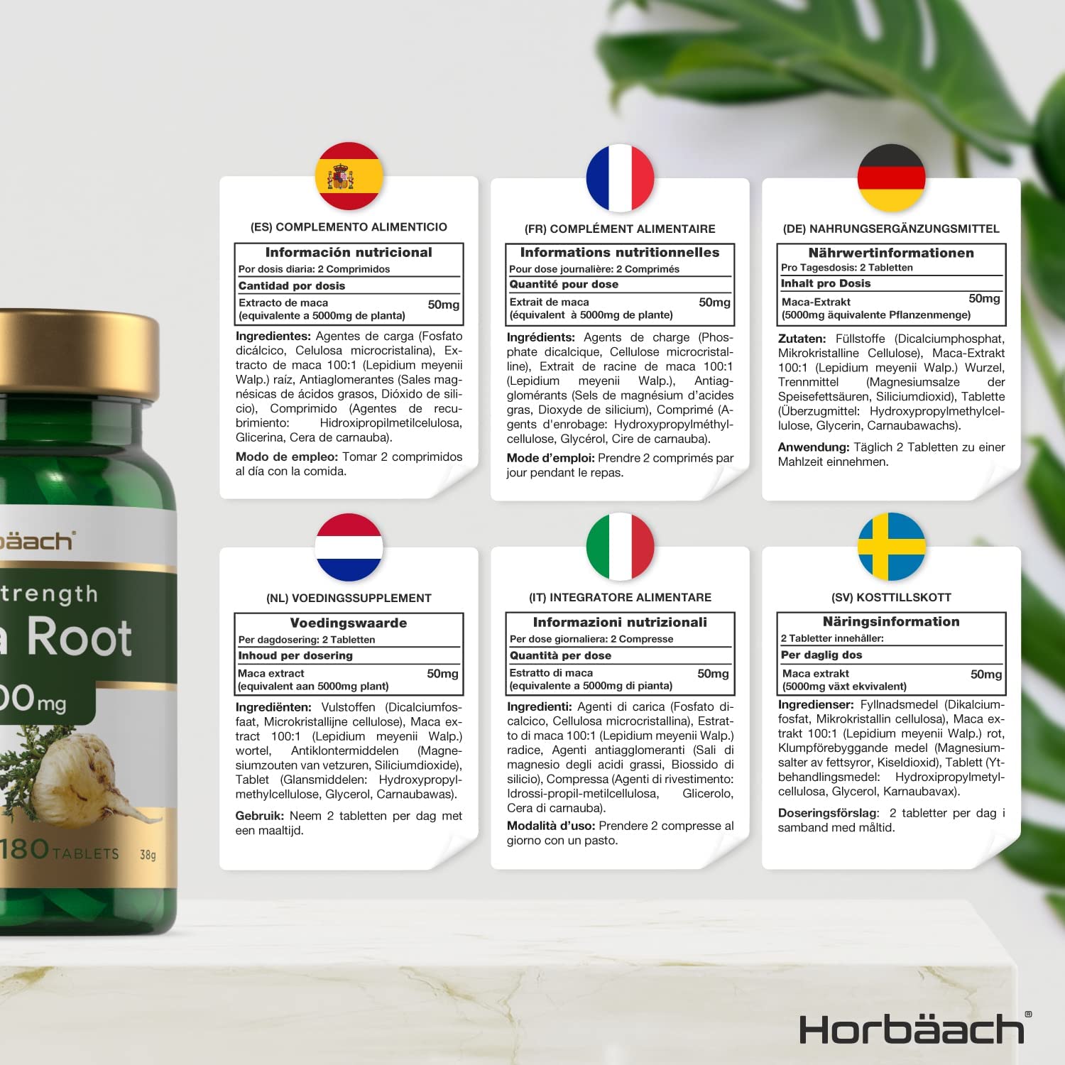 Maca Root 5000mg | 180 Vegan Tablets | High Strength Peruvian Maca Root Extract | Natural Booster Supplement for Men 180 Tablets - Image 6