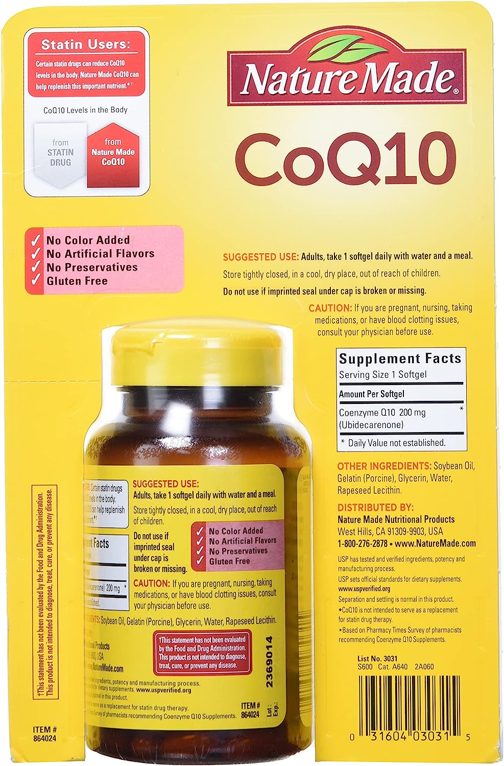Nature Made CoQ10, Softgels Helps Supports Heart Function & Cellular Energy Production, Unflavored, 200 mg, 140 Countكيو 10، 200 مجم ، لصحة القلب و الأوعية الدموية ، وزيادة مستويات الطاقة ،140كبسولة - Image 7