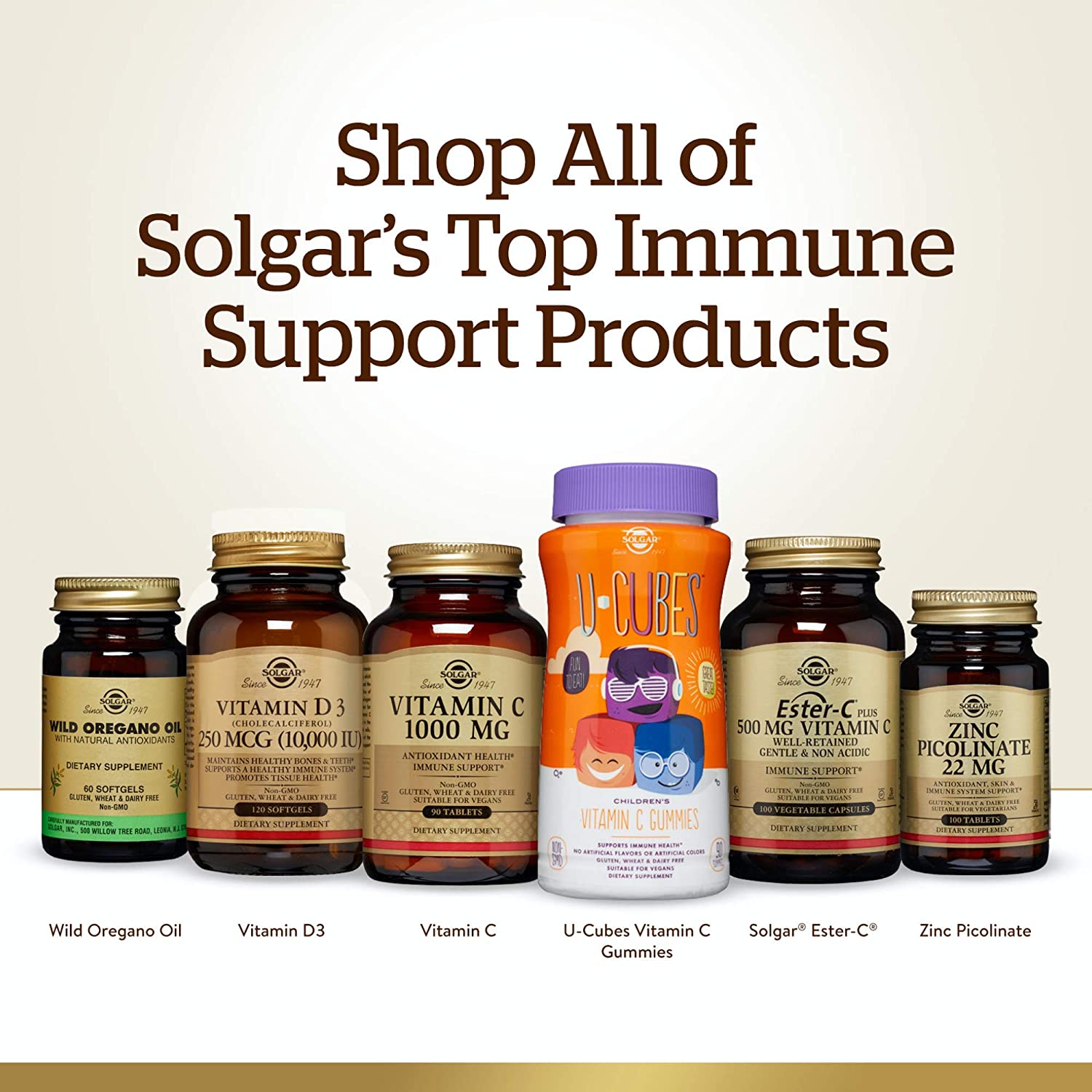 Solgar Vitamin C 1000 mg with Rose Hips, 250 Tablets