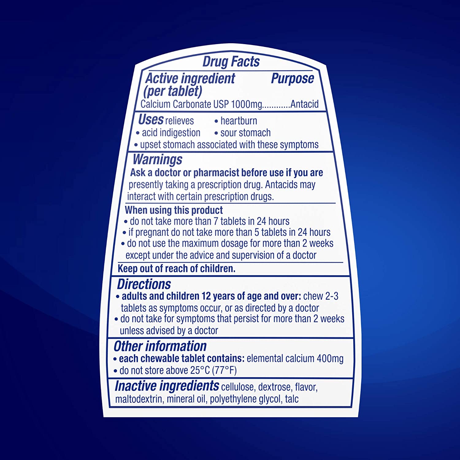 Tums Ultra Strength 1000 Antacid Chewable Tablets | Heartburn Relief | 265 Chewable Tablets - Image 8