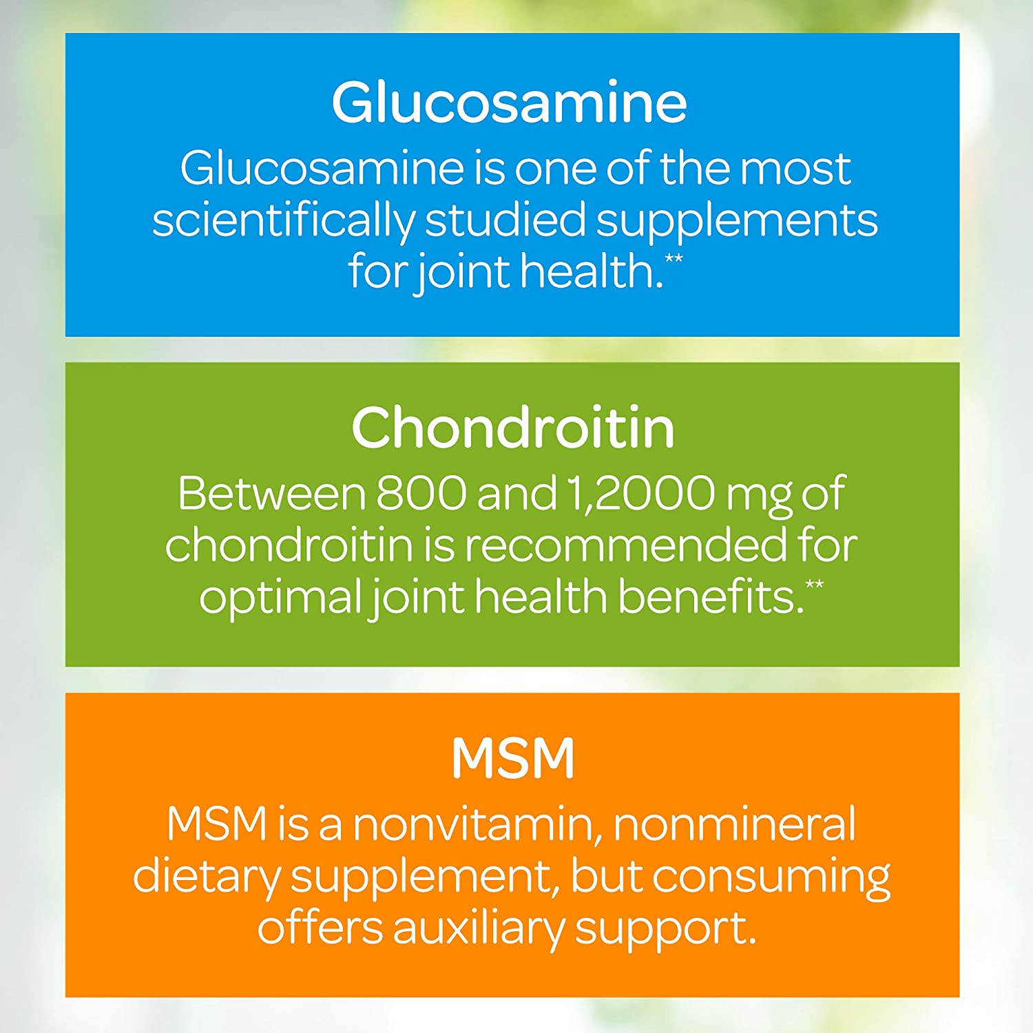 Puritan's Pride Triple Strength Glucosamine, Chondroitin and Msm Joint Soother, 180 Count - Image 2