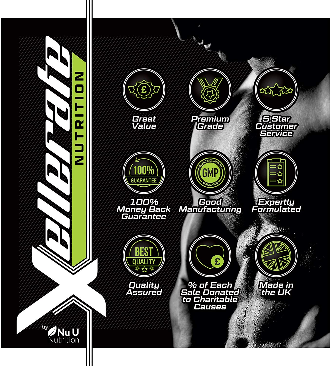 Xellerate NUTRITION Omega 3 Fish Oil 1000mg - 365 Softgels - High Strength Omega 3 Fish Oil Supplement Promoting Healthy Heart, Joints and Skin - Triple Strength EPA & DHA - Made in the UK أوميجا3 من زيت السمك 1000 مجم لصحة القلب والمخ والمفاصل والجلد 365 سوفت جيل - Image 3