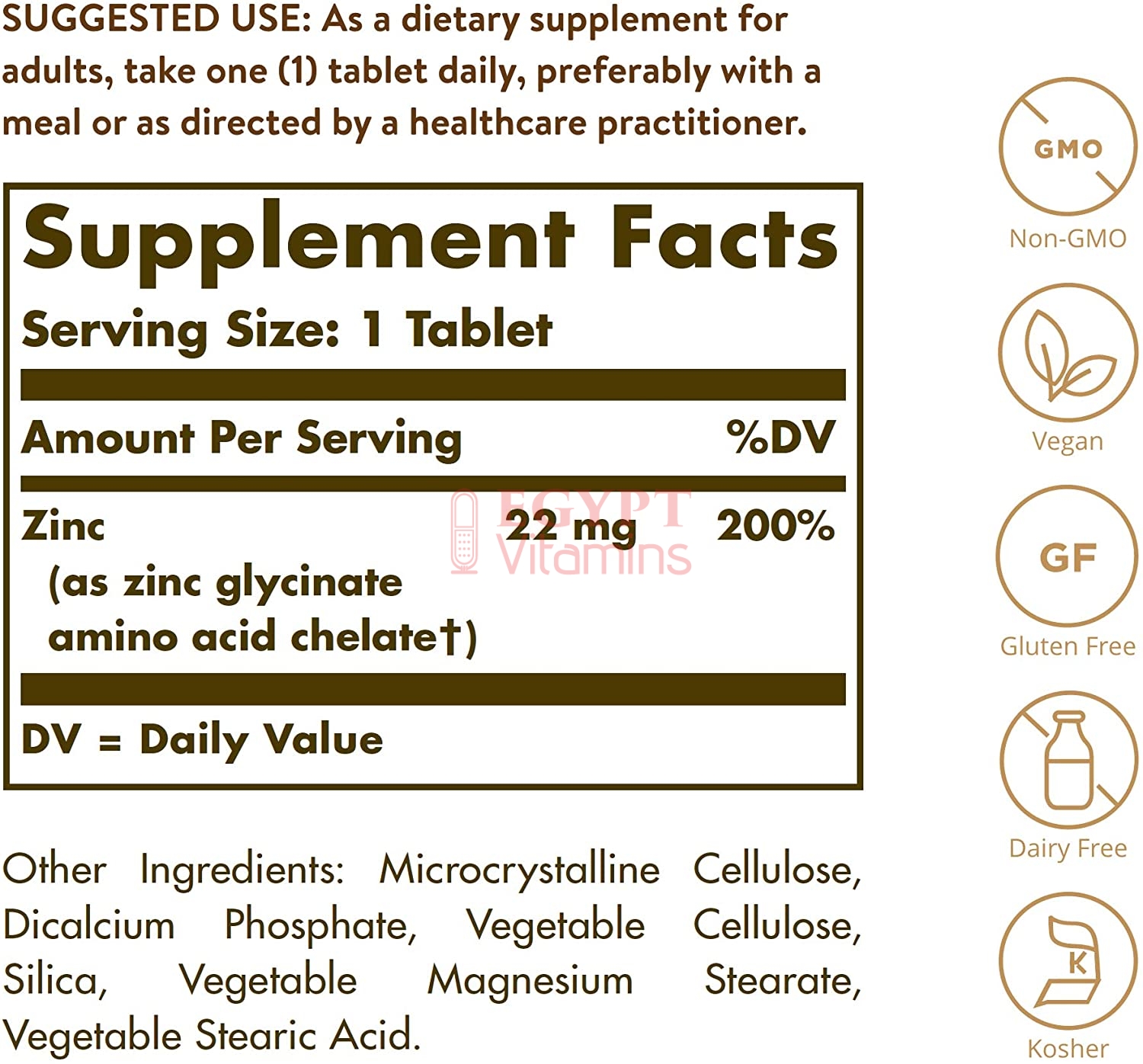 Solgar Chelated Zinc | 250 Tablets - Image 2