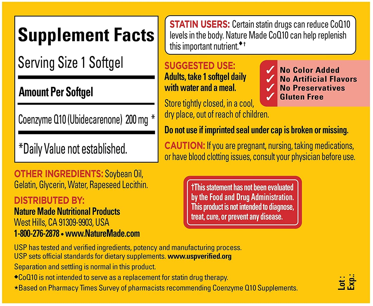Nature Made CoQ10 200 mg, Dietary Supplement for Heart Health and Cellular Energy Production, 105 Softgels, 105 Day Supply كيو 10، 200 مجم ، لصحة القلب و الأوعية الدموية ، وزيادة مستويات الطاقة ،105كبسولة - Image 9