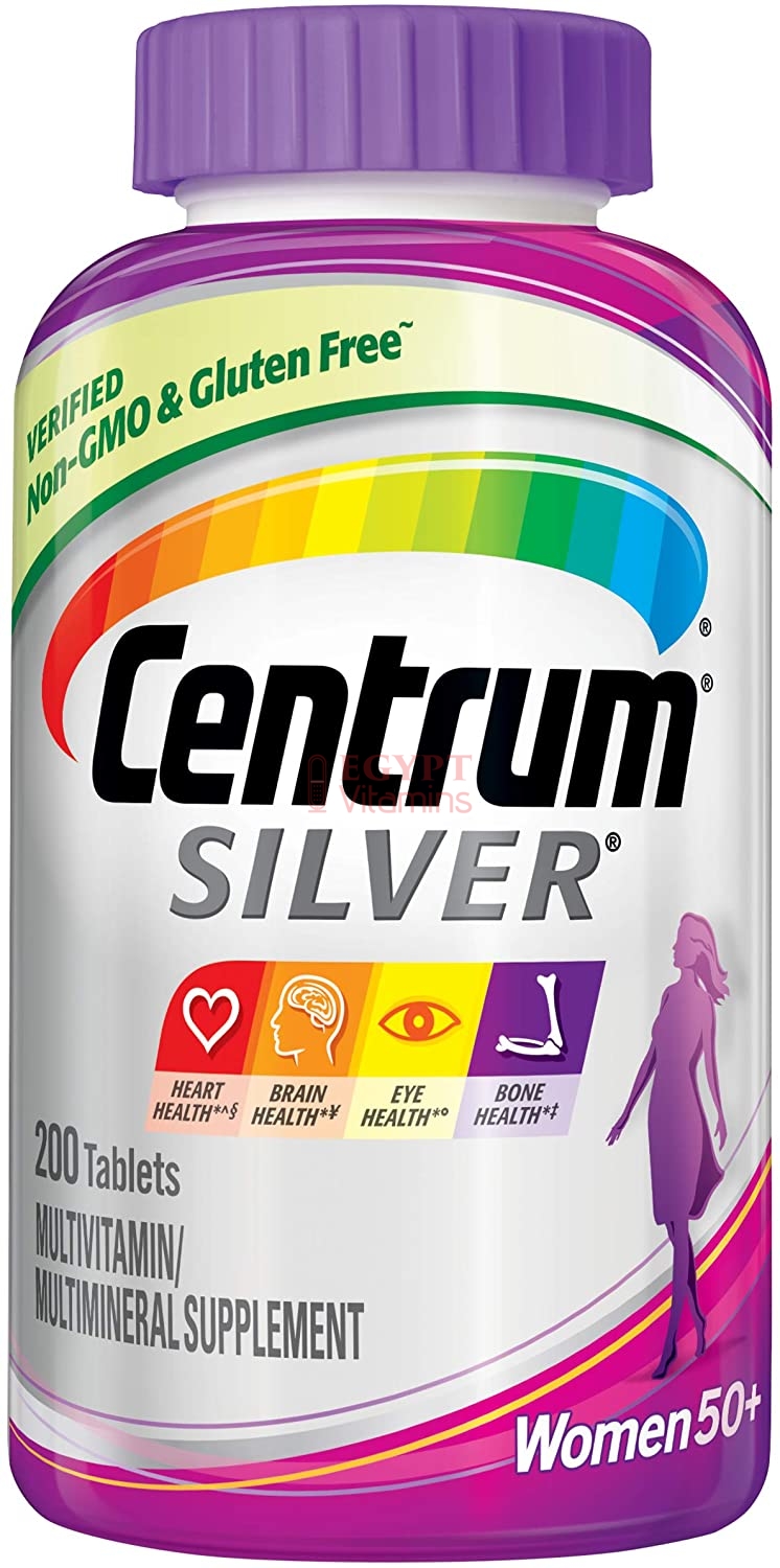 Centrum Silver Multivitamin for Women 50 Plus, Multivitamin/Multimineral Supplement with Vitamin D3 - 200 Tablets
