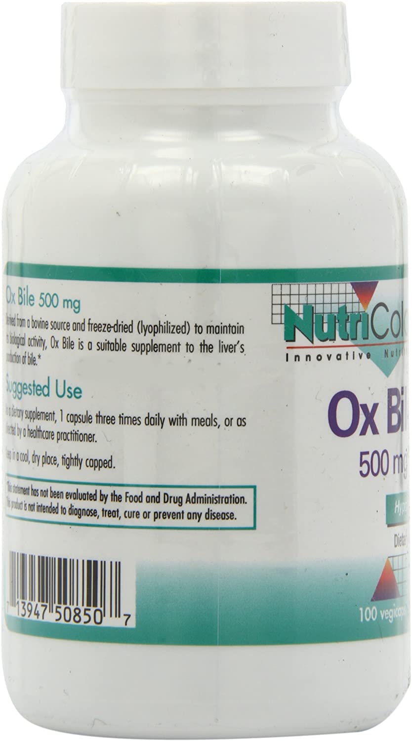 Nutricology Ox Bile | Fat Digestion & Liver Support | Hypoallergenic, 100 Capsules - Image 7