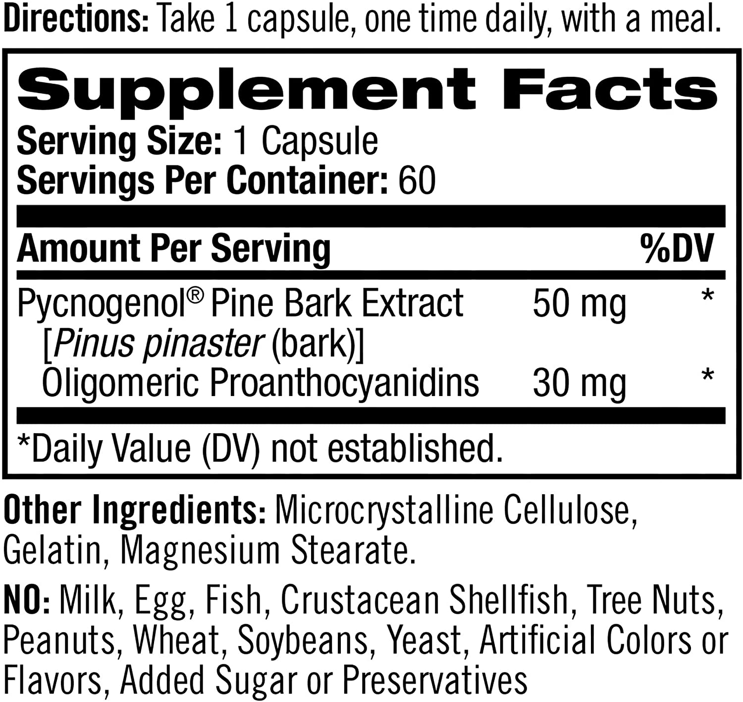 Natrol Pycnogenol Capsules, Antioxidant Protection, Protects Against Cellular Oxidation and Age-Related Damage, European Maritime Pine Bark Extract, Supports Circulation, 50 mg, 60 Count بيكنوجينول 50 مجم مضاد للأكسدة ولحماية الخلايا من الأكسدة ، 60 كبسولة - Image 3