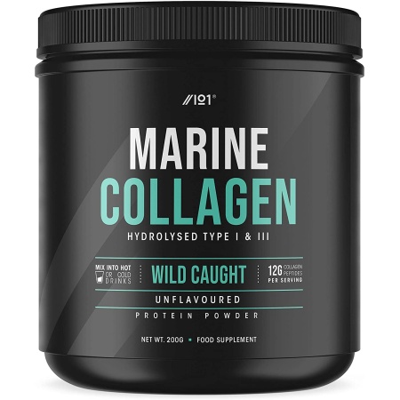 Alpha01 Wild-Caught Marine Collagen Powder - Types I & III Collagen Peptides - Hydrolysed Deep Ocean Canadian Collagen- 200g
