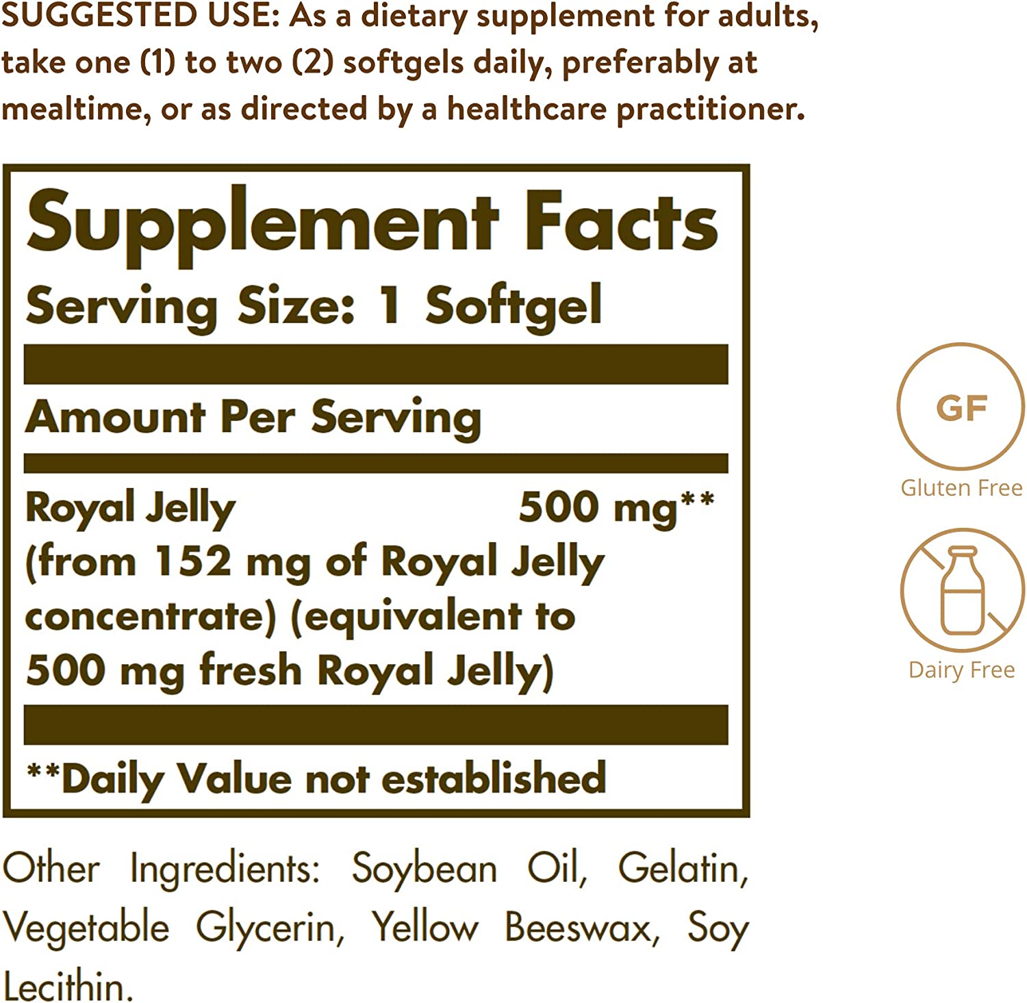 Solgar Royal Jelly 500 mg – 60 Softgels