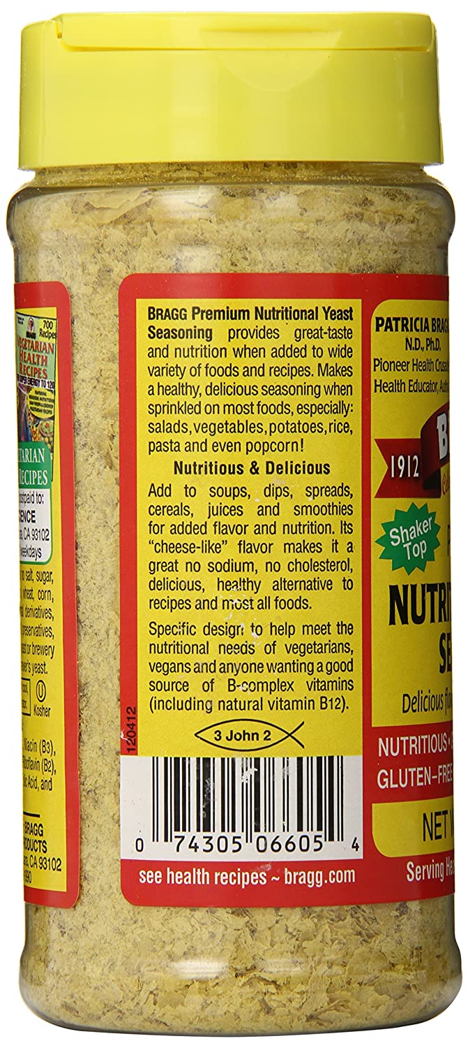 Bragg Premium Nutritional Yeast Seasoning, source of vitamin B12 ,127 grams<br/> الخميرة الغذائية،مصدر غنى بفيتامين ب12 ،127 جرام - Image 7