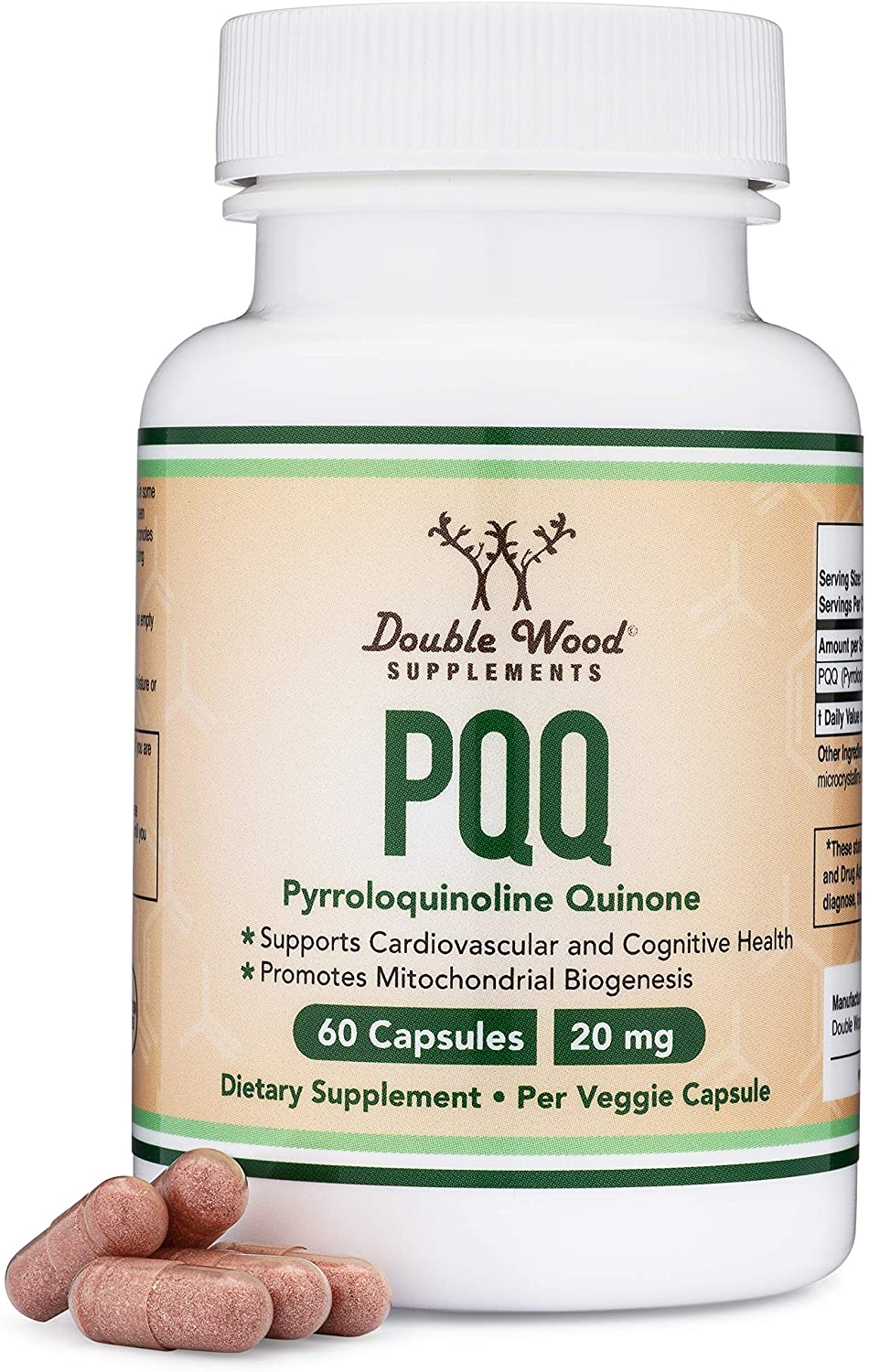 Double Wood PQQ 20mg - 60 Capsules