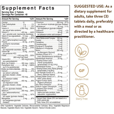 Solgar Male Multiple - Multivitamins and Multiminerals for Men, 120 Tablets