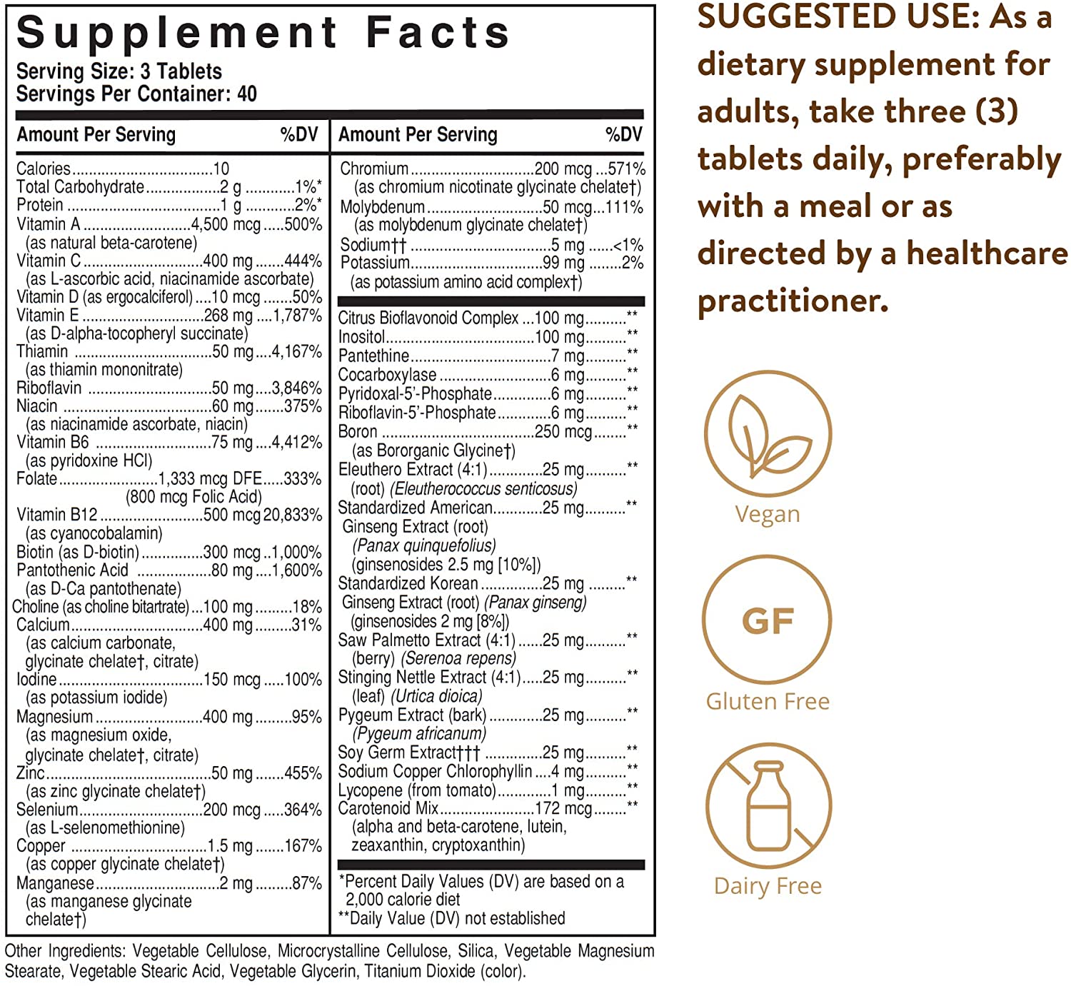 Solgar Male Multiple - Multivitamins and Multiminerals for Men, 120 Tablets