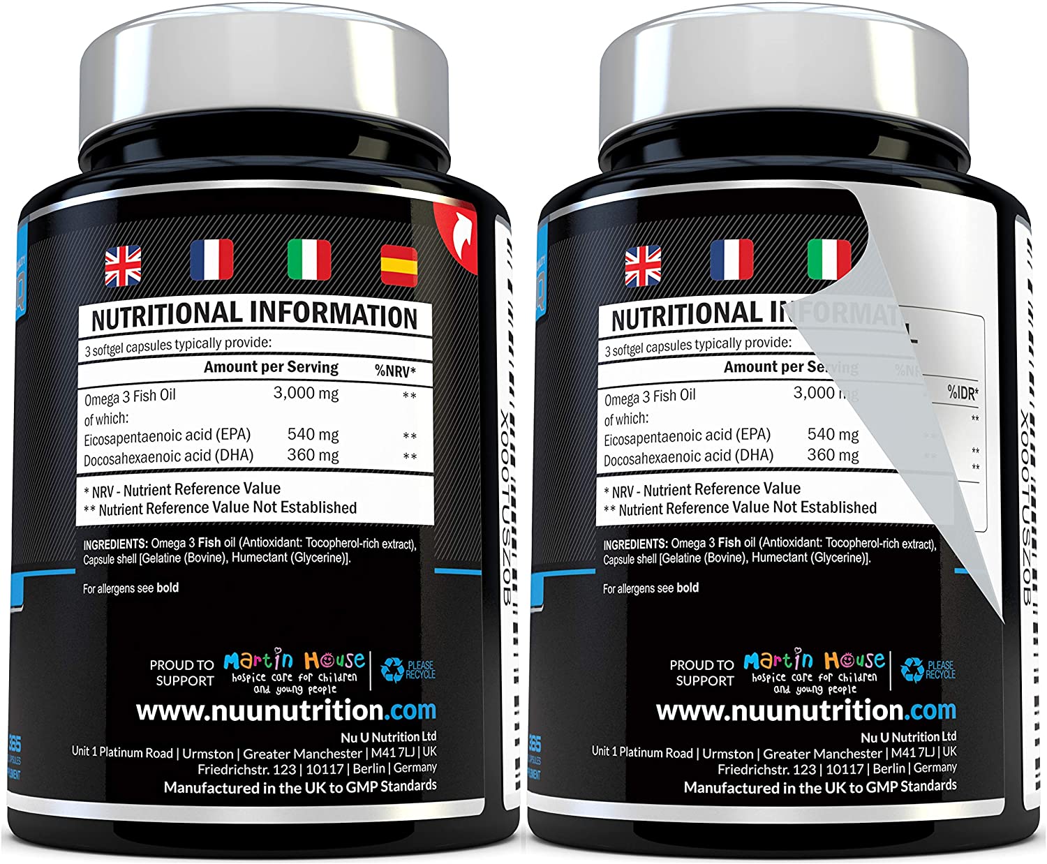 Xellerate NUTRITION Omega 3 Fish Oil 1000mg - 365 Softgels - High Strength Omega 3 Fish Oil Supplement Promoting Healthy Heart, Joints and Skin - Triple Strength EPA & DHA - Made in the UK أوميجا3 من زيت السمك 1000 مجم لصحة القلب والمخ والمفاصل والجلد 365 سوفت جيل - Image 6