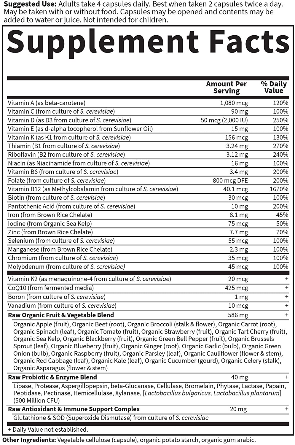 Garden of Life Vitamin Code Women – Whole Food 240 Capsules - Image 3