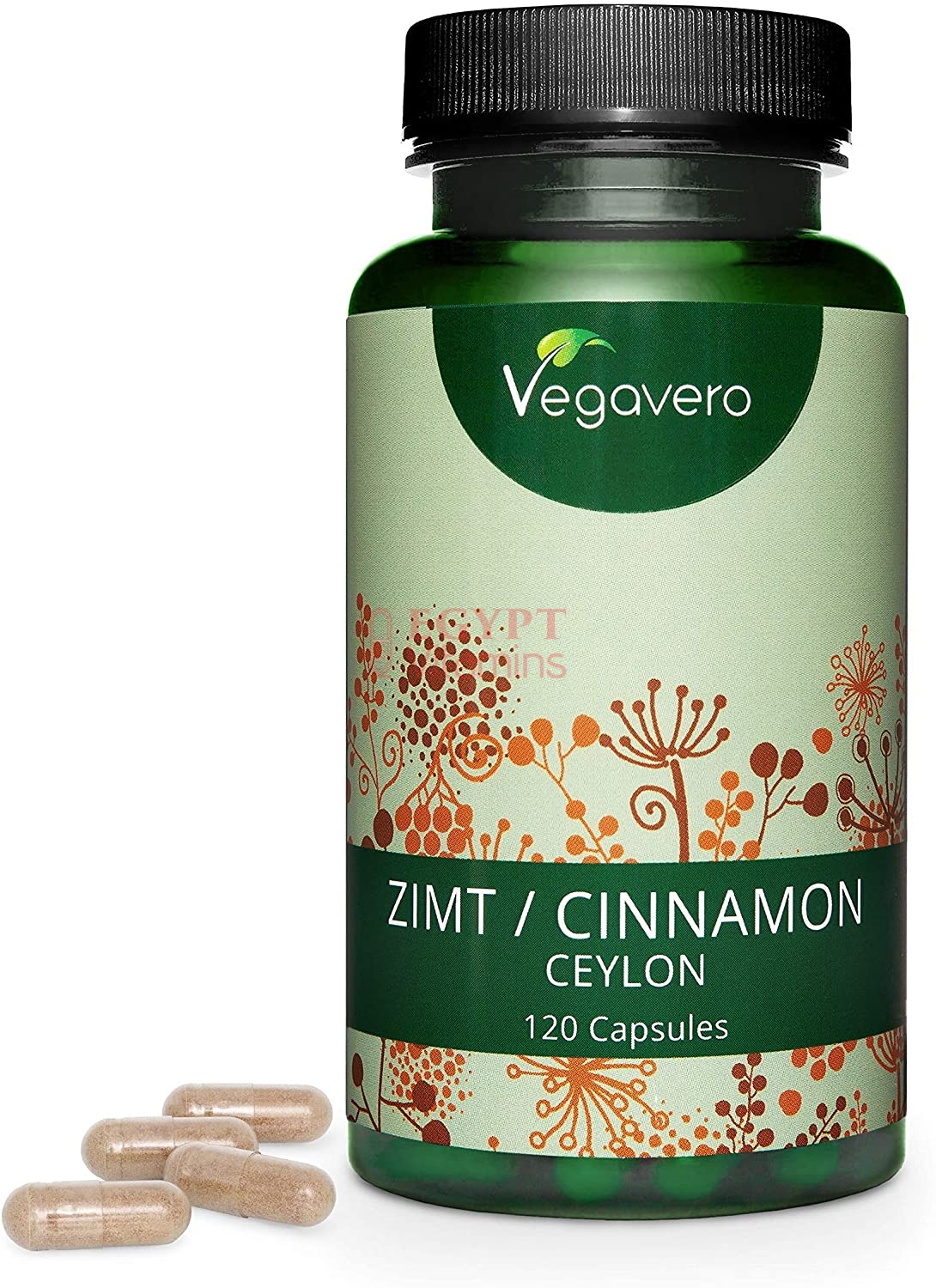 Vegavero Ceylon Cinnamon | High Dosage: 2000 mg (8:1 Extract) per capsule | 120 Capsules قرفة سيلان عالية الجرعة 2000 مجم ، استخلاص 1 : 8 للكبسولة ، 120 كبسولة