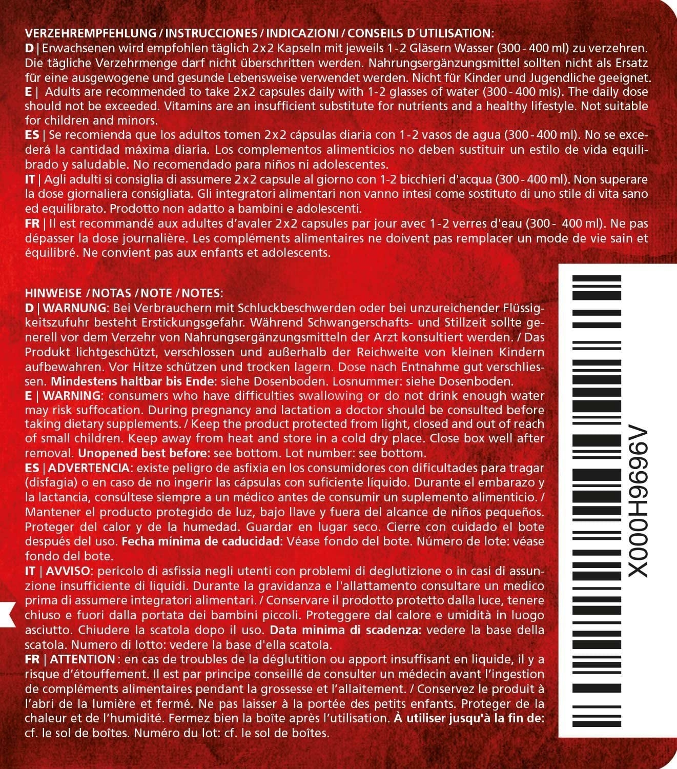 Vitamaze Maca 4000 mg + L-Arginine 1800 mg + Zinc, 240 Capsules - Image 5