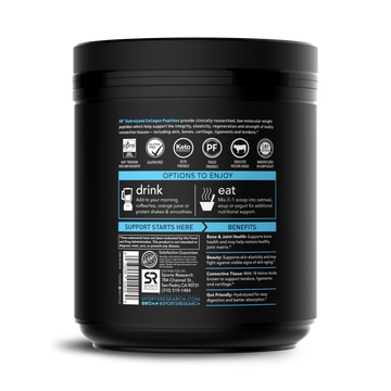 Sports Research Collagen Powder Supplement - Hydrolyzed Protein Peptides that are Vital for Healthy Joints, Bones, Skin, & Nails - Great Keto Friendly Nutrition for Men & Women - Mix in Drinks (454g) مكمل مسحوق الكولاجين من سبورتس ريسيرش - حيوي للمفاصل الصحية والعظام والبشرة والأظافر - ببتيدات بروتين متحلل - تغذية رائعة صديقة للبيئة للرجال والنساء - مزيج في المشروبات - Image 3