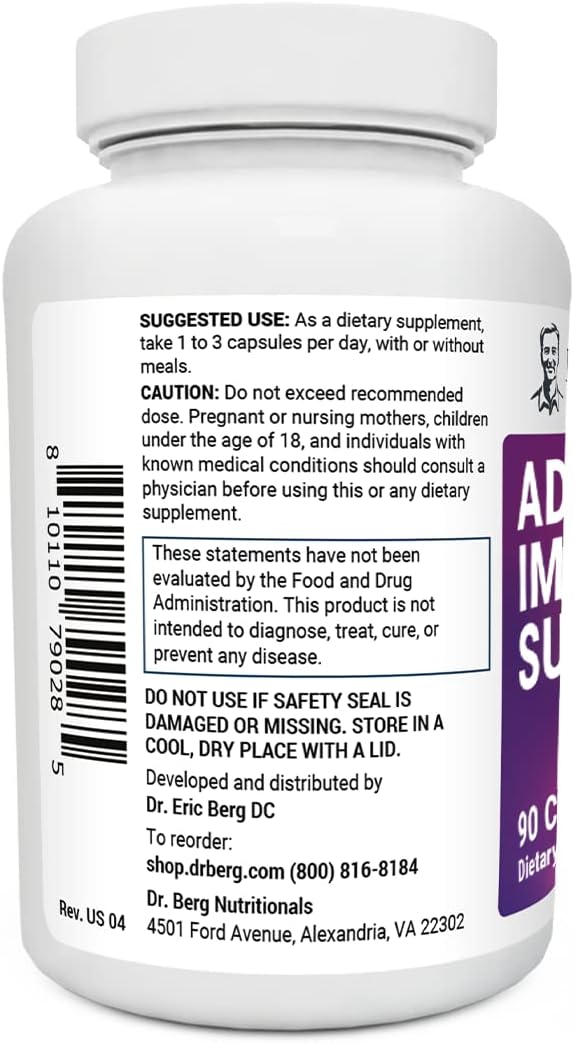 Dr. Berg Advanced Immune Support Multi-System Defense Formula – 90 Capsules