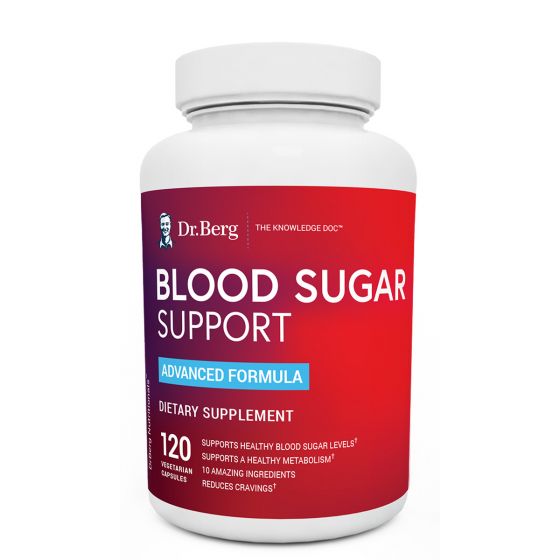 Dr Berg’s Healthy Blood Sugar Support Supplement – 10 Powerful Ingredients, 120 Capsules