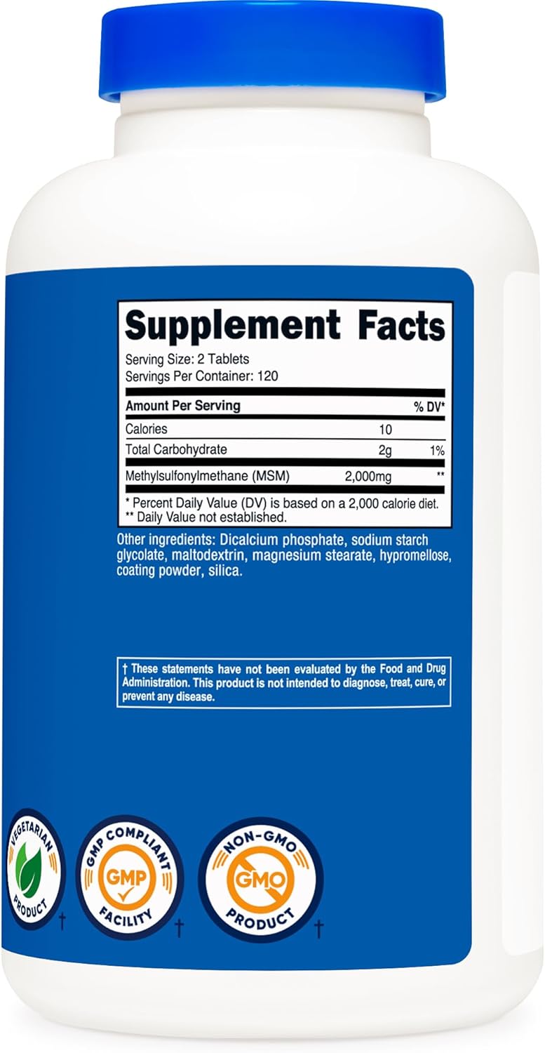 Nutricost, MSM 2000mg, Ingredients