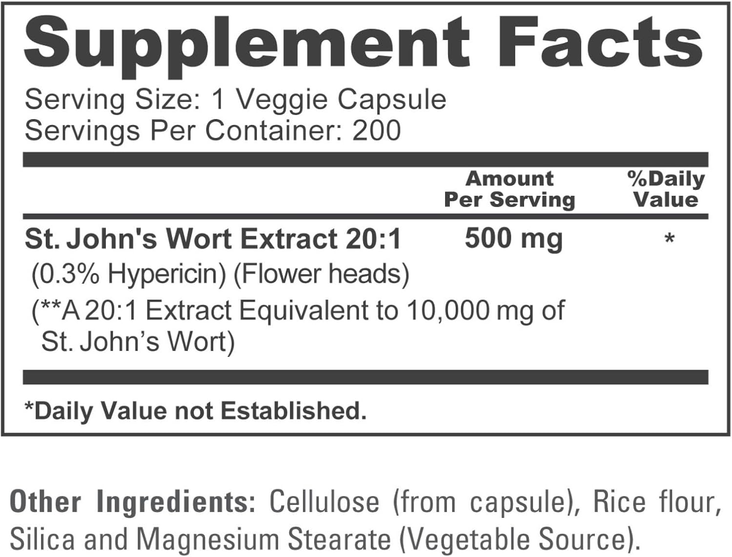 Nusapure, St. John's Wort 10,000mg, 200 Capsules - Image 3
