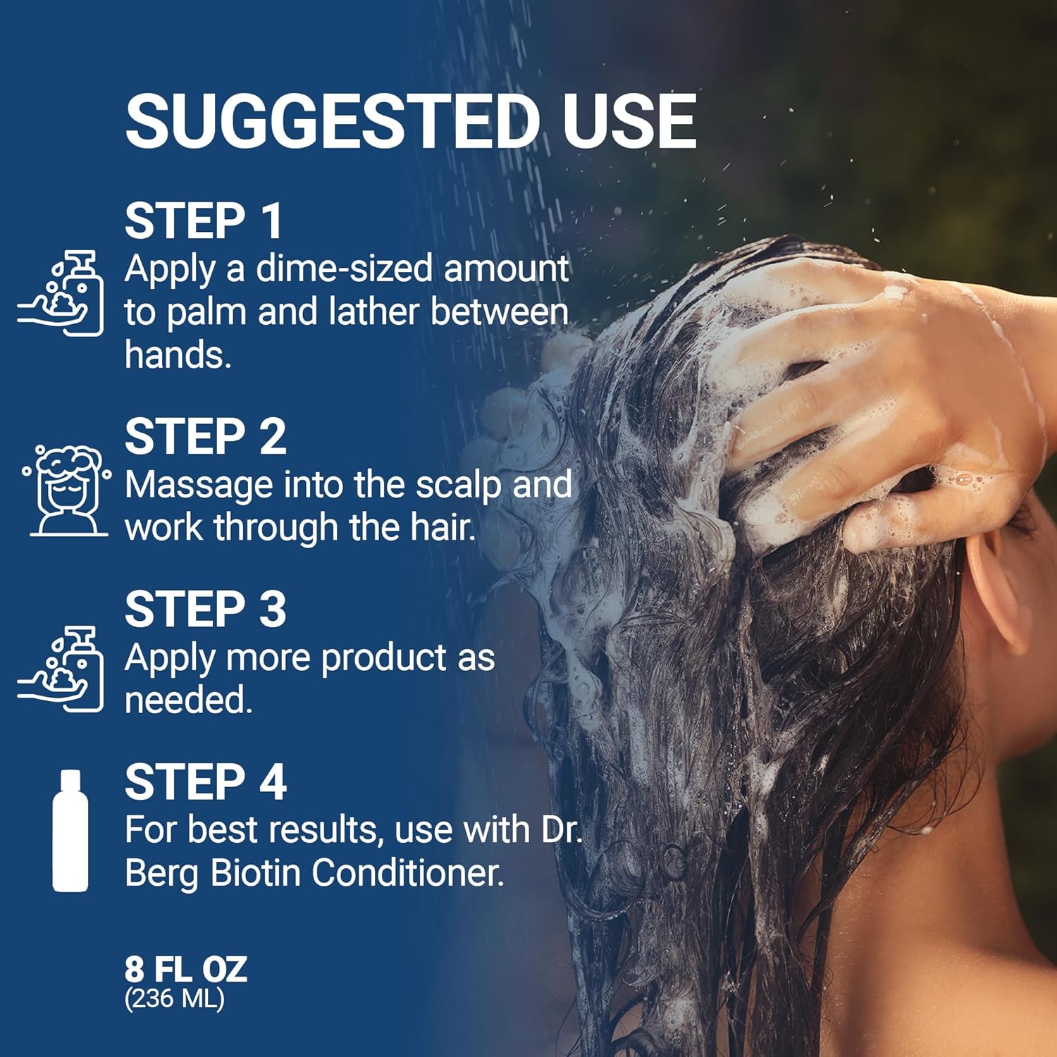 Dr Berg Biotin Shampoo Sulfate Free, 236 ml - Image 3