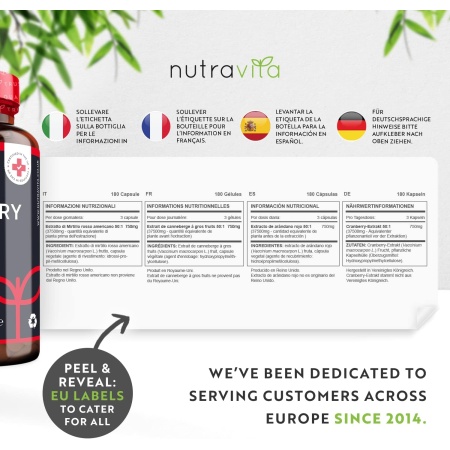 Nutravita, Cranberry 37500mg, Ingredients