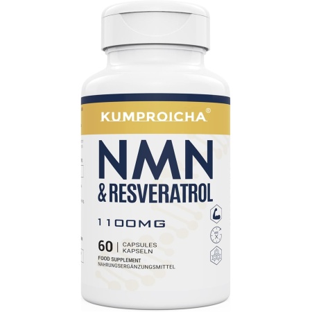kumproicha Nmn & Trans-Resveratrol Antioxidant & Anti-Aging Supplement (60 Capsules,1100mg)