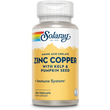 Solaray, Zinc Copper, 100 Vegcaps