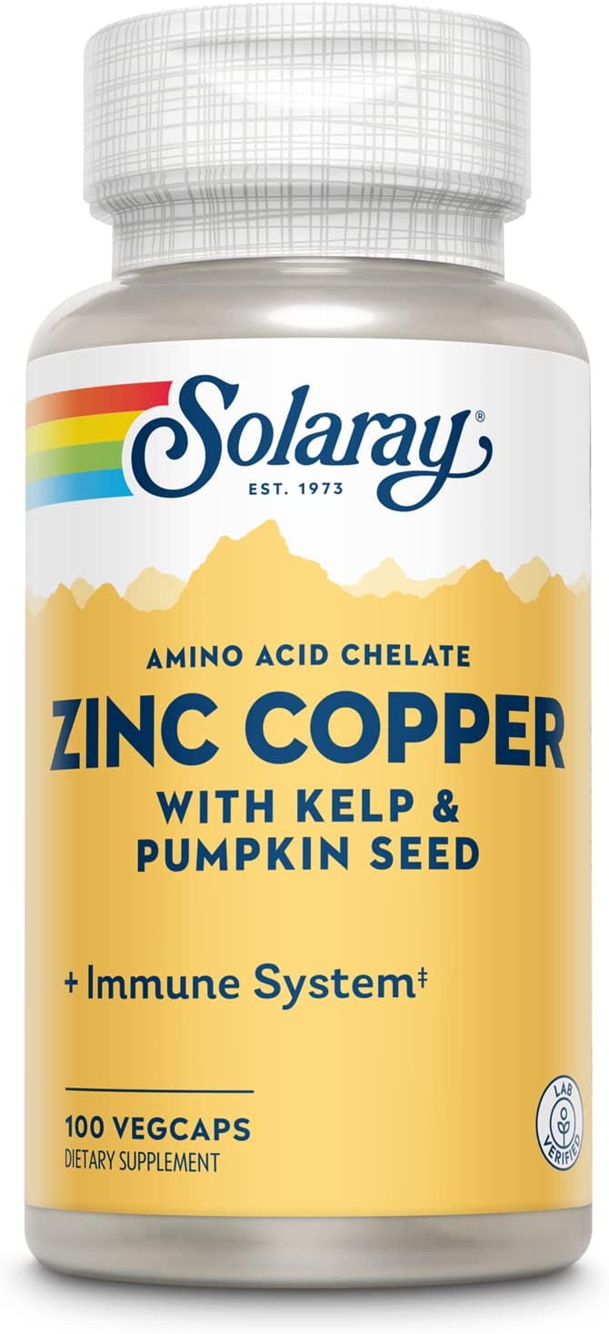 Solaray, Zinc Copper, 100 Vegcaps