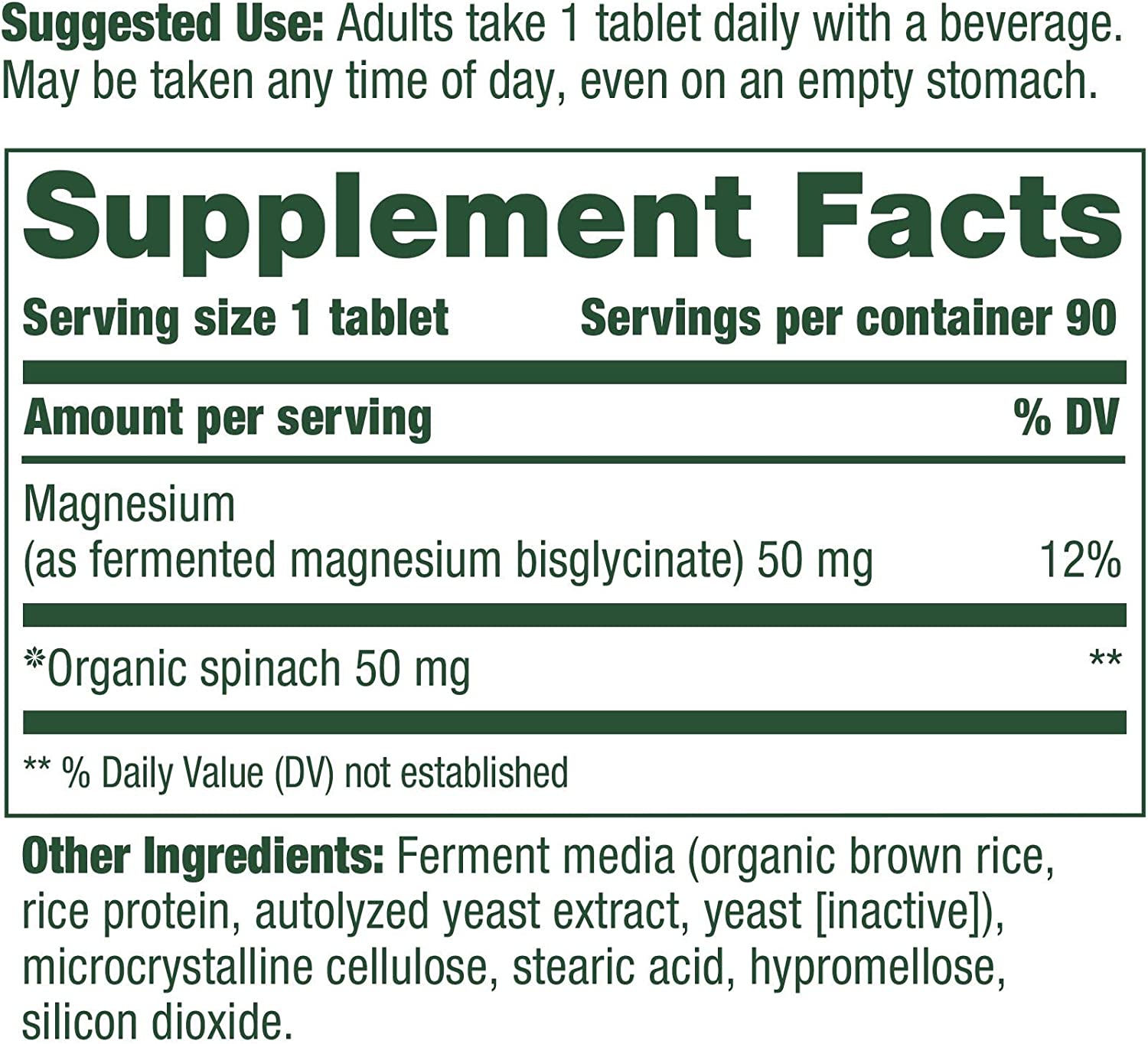 MegaFood Magnesium - Supports muscle relaxation, heart and nervous system - Mineral Supplement with Spinach - Made Without 9 Food Allergens - 90 Tabs