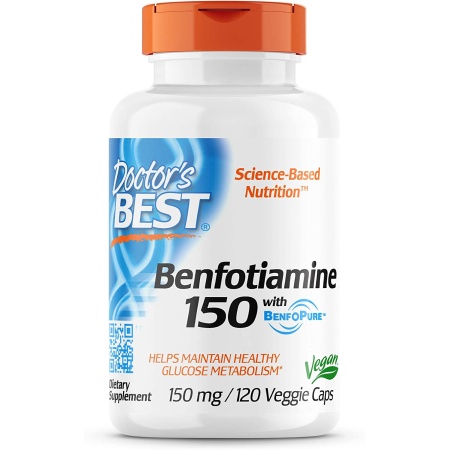 Doctor's Best BenFotiamine with BenfoPure, Helps Maintain Blood Sugar Levels, 150 mg, 120 Capsules
