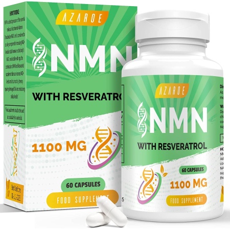 Ultra Purity NMN + Trans-Resveratrol 1100mg, with Black Pepper 50mg for Optimal Absorption, 3-in-1 Advanced Formula to Boost NAD+ Levels, Support Immune Health- 60 Count