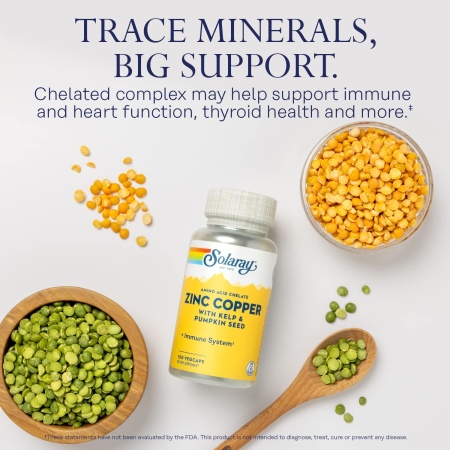 Solaray, Zinc Copper, 100 Vegcaps