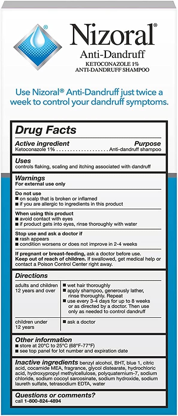Nizoral A-D Anti-Dandruff Shampoo 7 Fl Oz, 200 ml