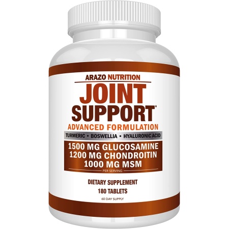 Arazo Nutrition Glucosamine Chondroitin Turmeric Msm Boswellia - Joint Support Supplement for Relief 180 Tablets