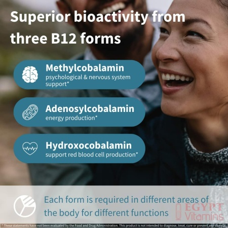 Igennus Super B12-Complex 1000mcg, Sublingual Vitamin B12, Methylcobalamin, Adenosylcobalamin & Hydroxocobalamin, Clean Label, High Absorption, 180 Servings